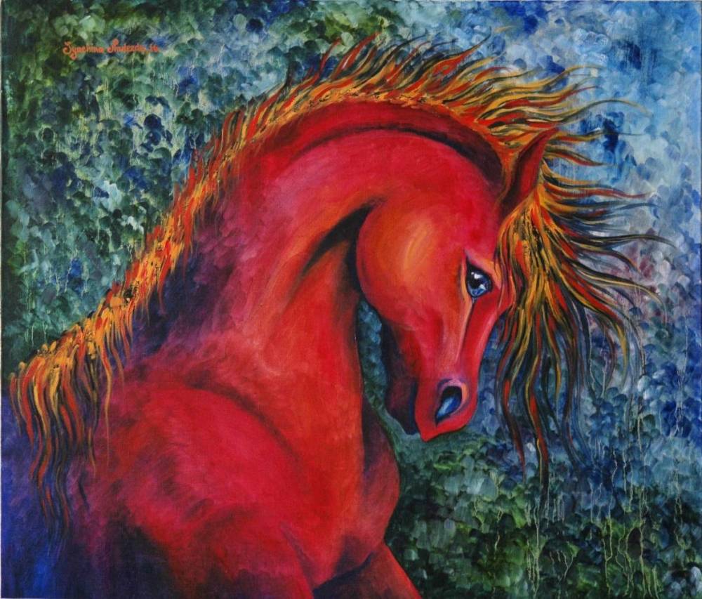 Красная лошадь