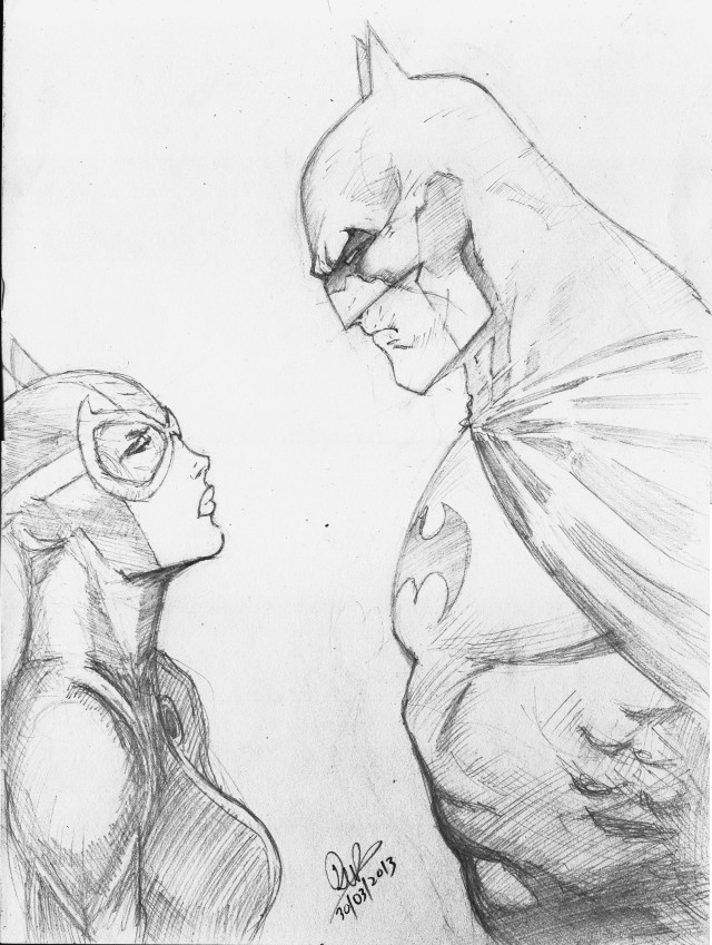 Batman and catwoman jim lee fan art