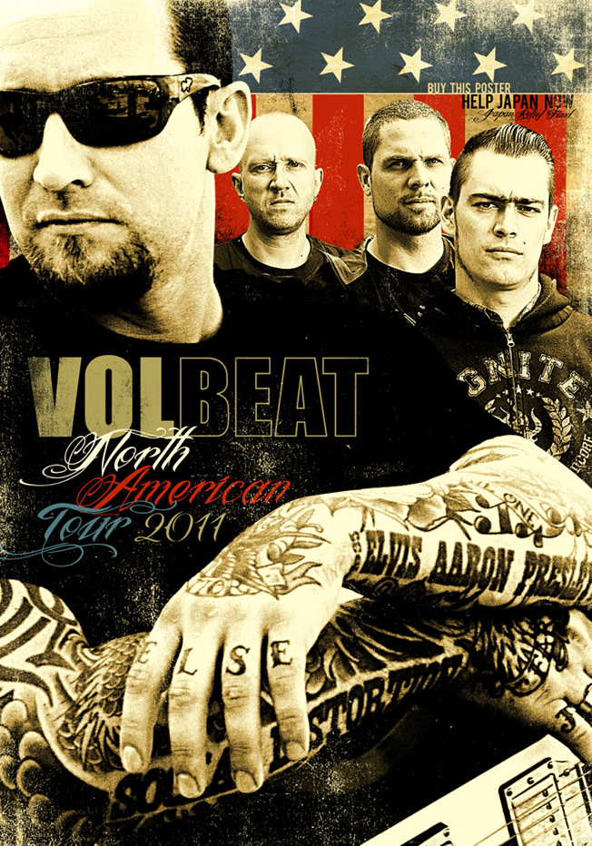 Delegeren vreugde Merg Volbeat Tour Poster