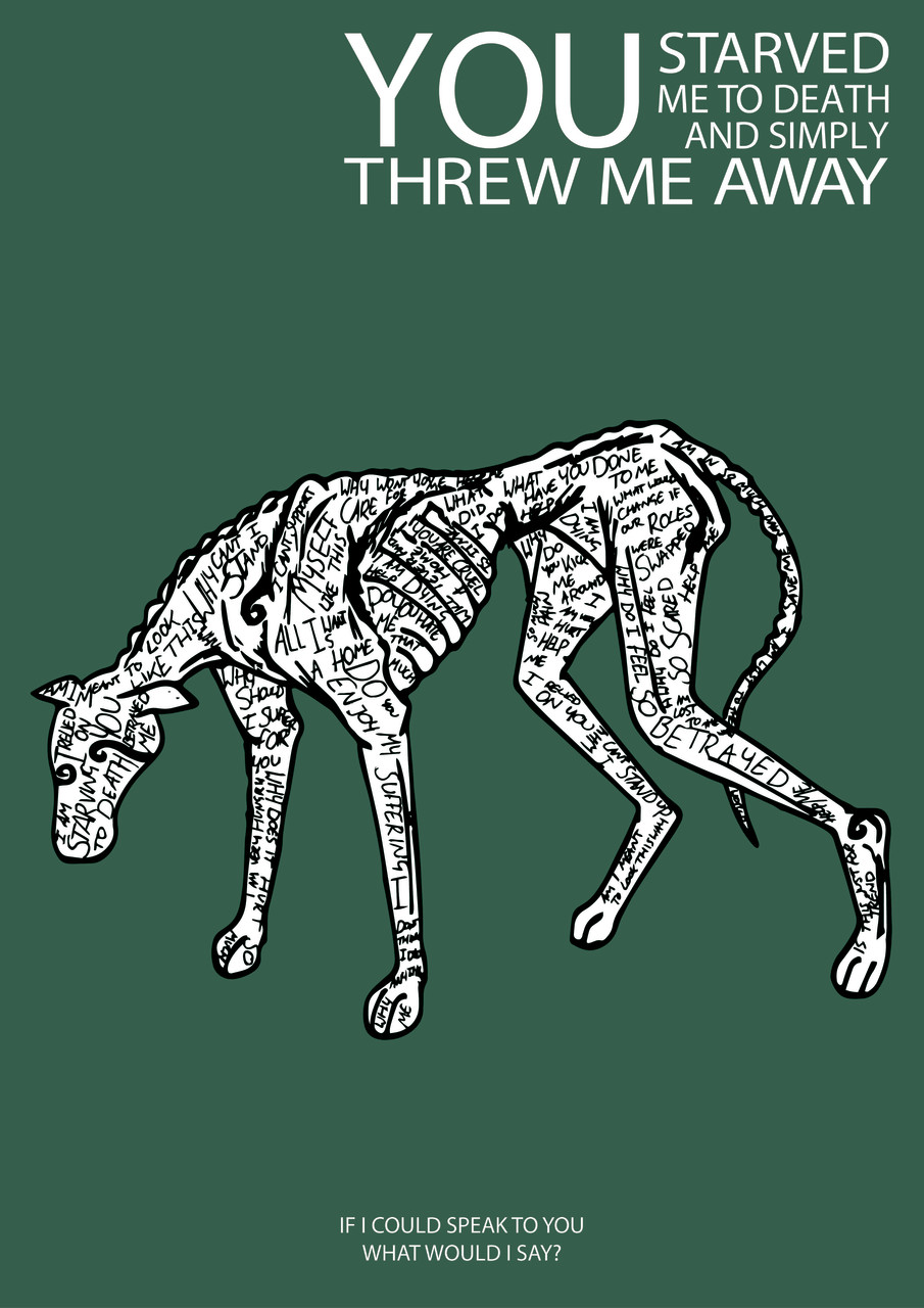 Campaign Poster Against Animal Abuse - Starved Dog