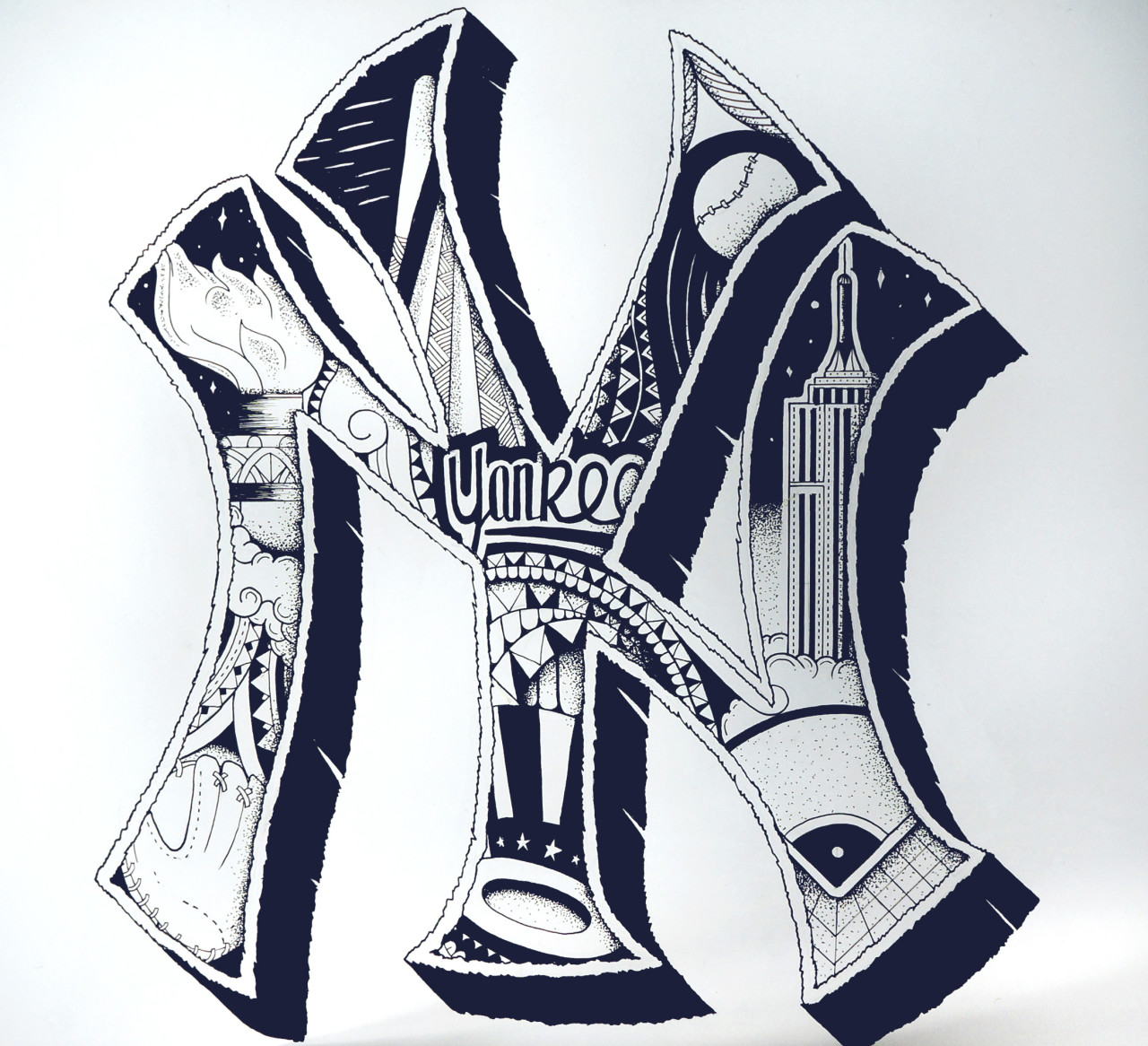 Sinners  Saints Tattoo Co  NY Yankees tattoo done by our apprentice  Nick Copeland  Facebook