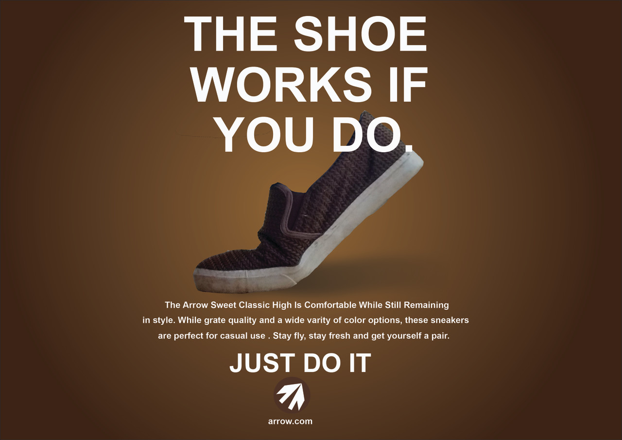 Arrow shoes company poster