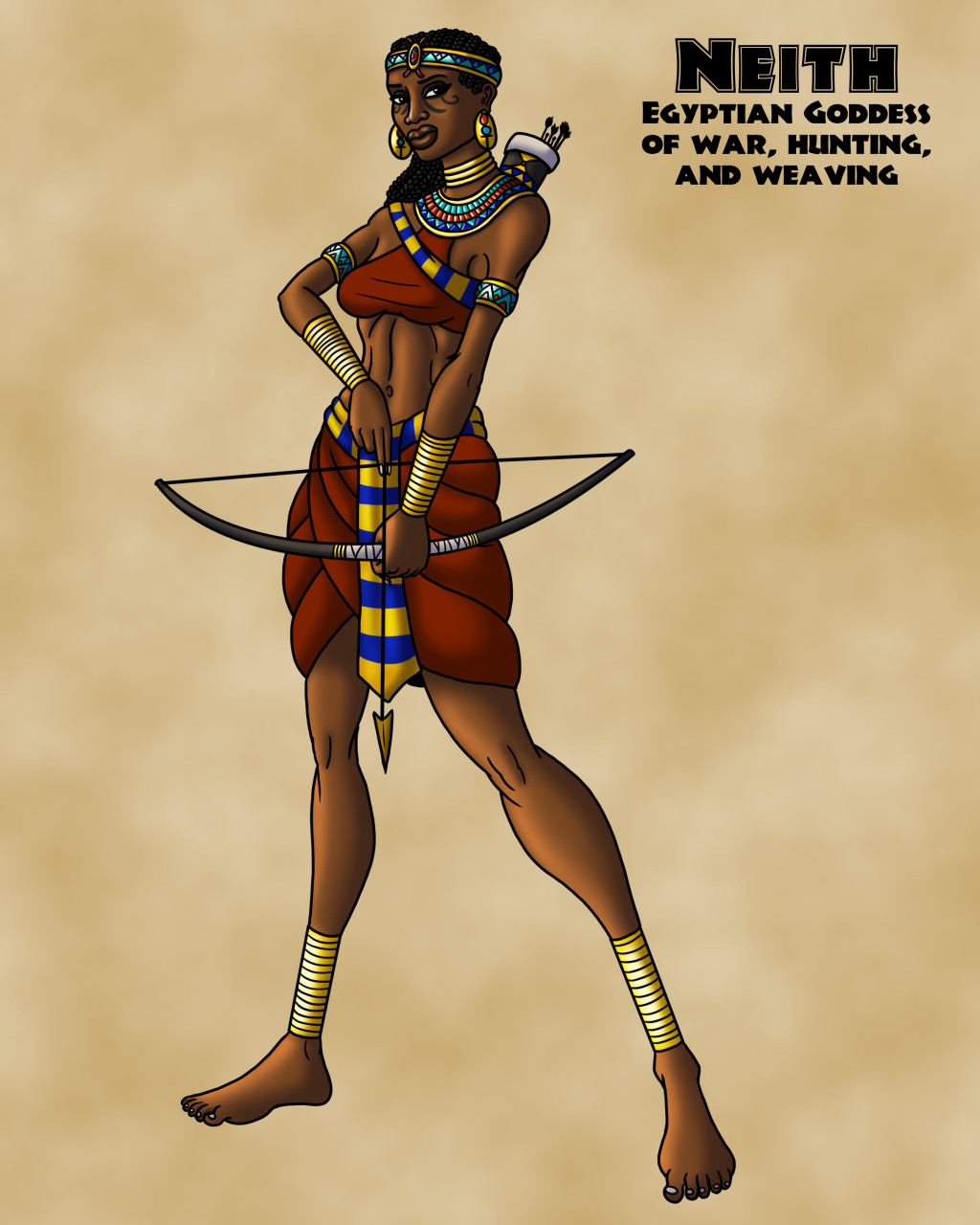 Neith, the Egyptian Hunting Goddess