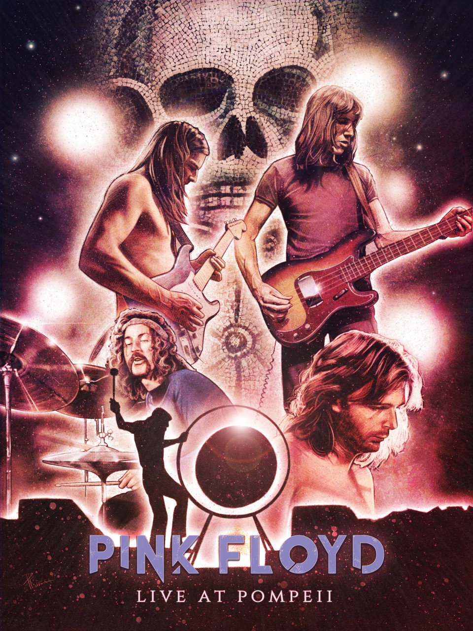 Pink Floyd Live at Pompeii Póster De Pared Metal Retro Placa Cartel Cartel De Chapa Vintage Placas Decorativas Poster por Café Bar Garaje Salón Dormitorio 