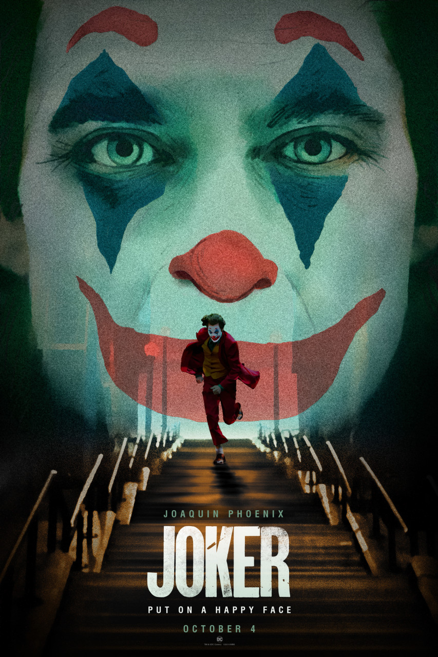 24x36 Joker Movie Bronx Staircase Poster Without Movie Tittle inches 
