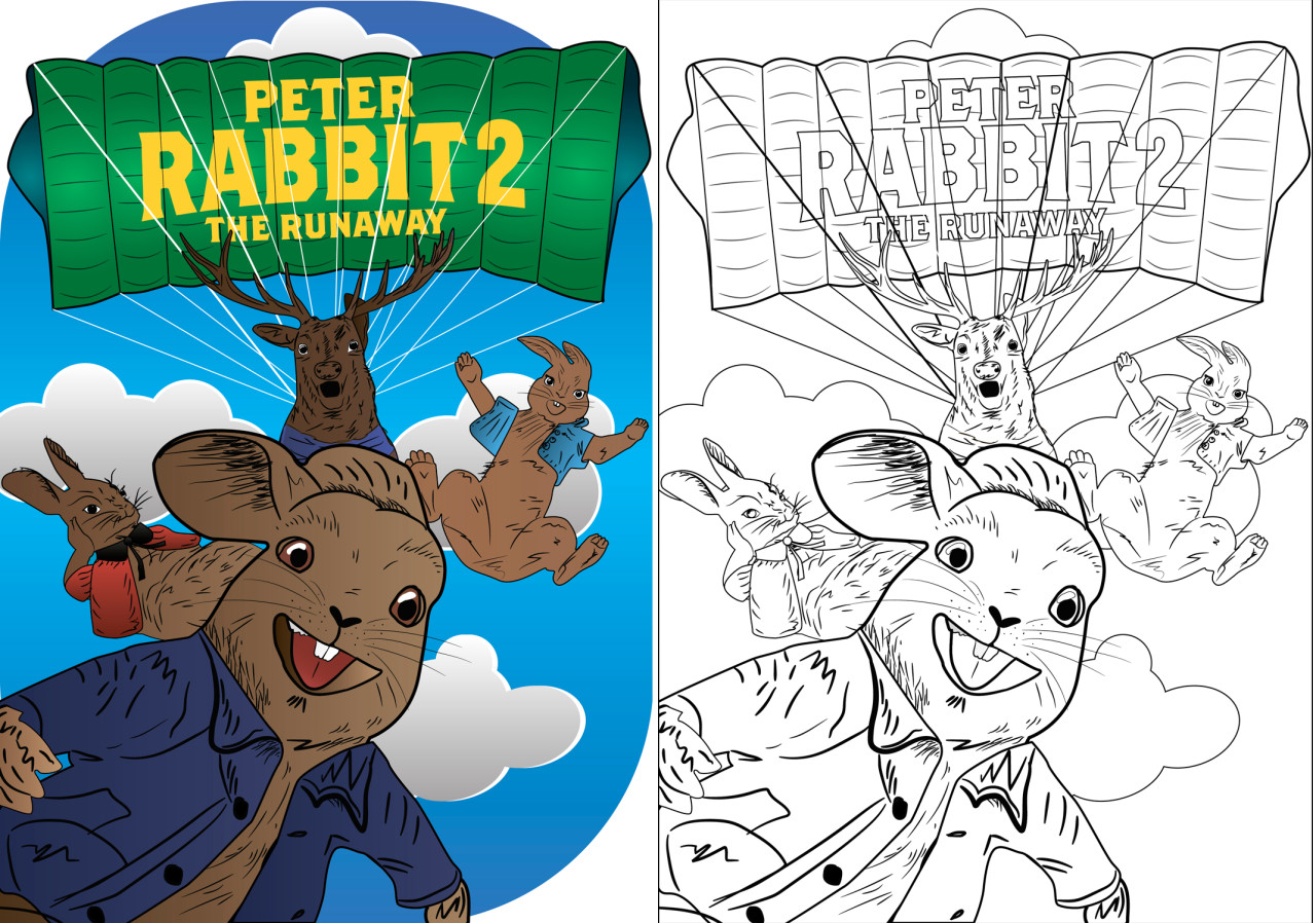 Peter Rabbit 2 Coloring Page