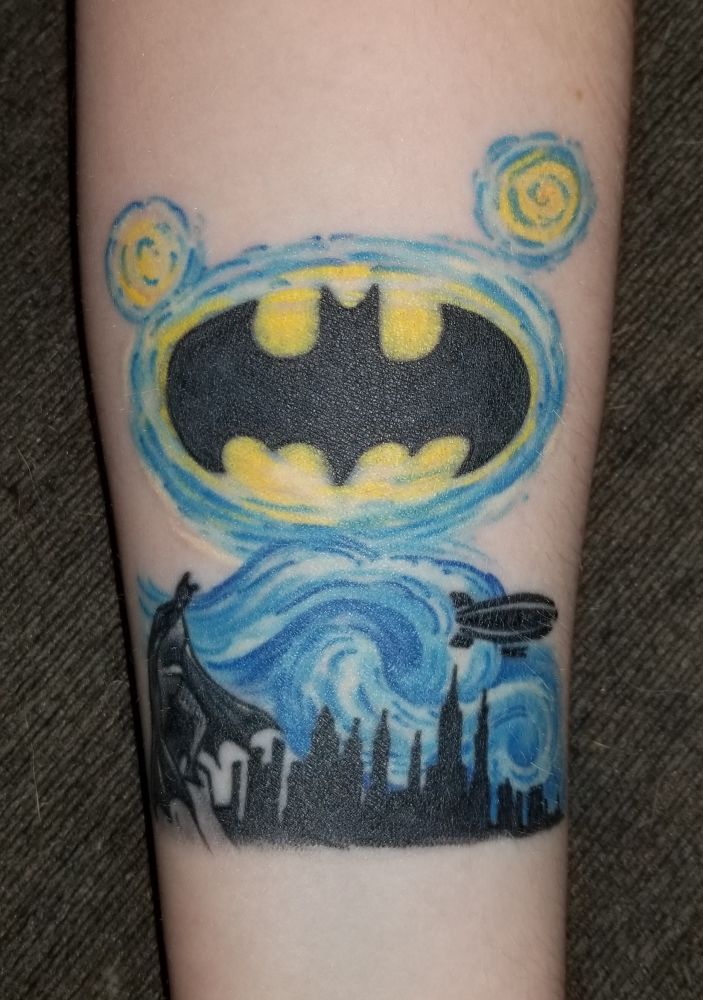 Vodou Tattoos  Jair started working on the background elements of Jimmies  Batman sleeve You can really start to see the Bat signal making more  sense  Facebook