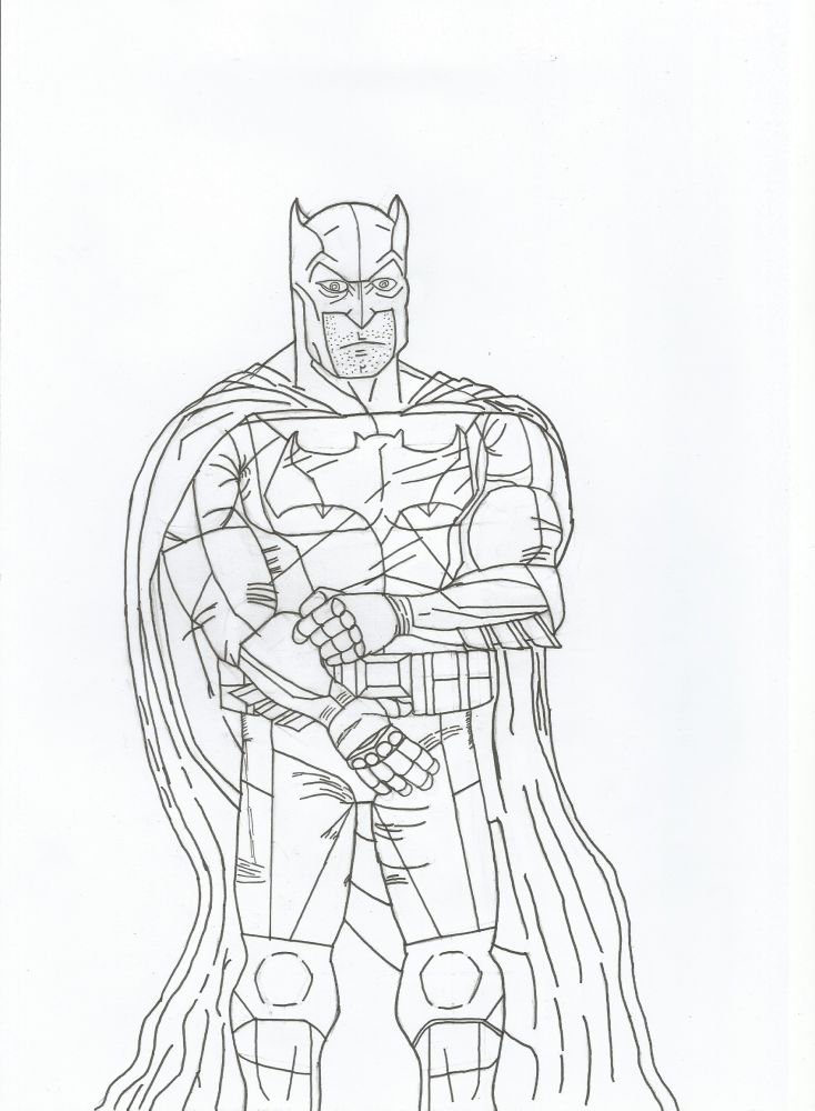 Batman Sketch Line Art