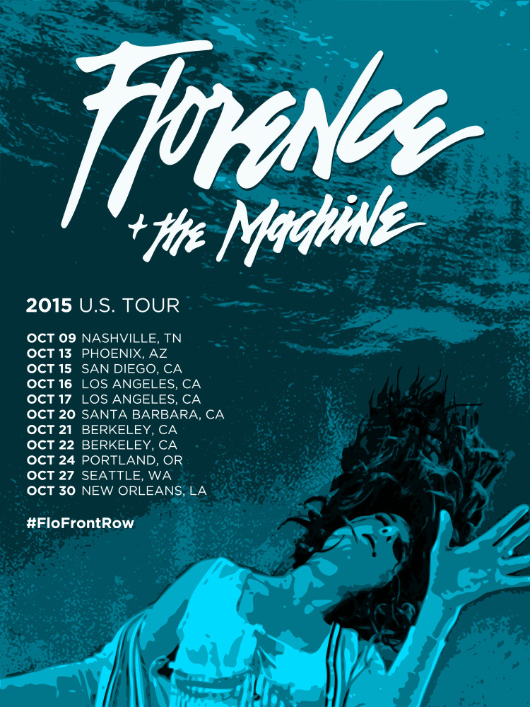Florence + The Machine Tour Poster by Tom Deacon
