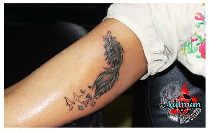 Sister Tattoo Ideas  Feather tattoos Feather tattoo design Tattoos