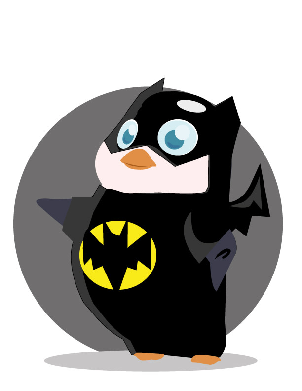 Batman Pinguino Caricatura Infantil