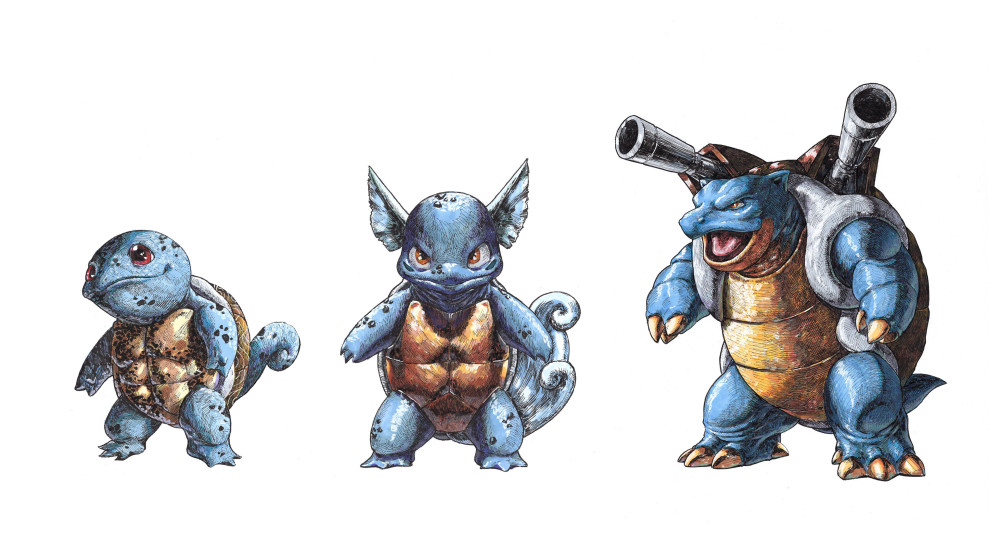 Squirtle evolution line.